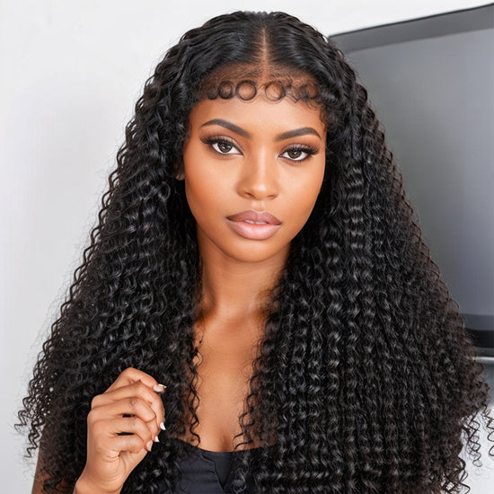 Realistic 3C Edges 13x4 HD Lace Frontal Water Wave Baby Hair Sweet Curly Human Hair Wig