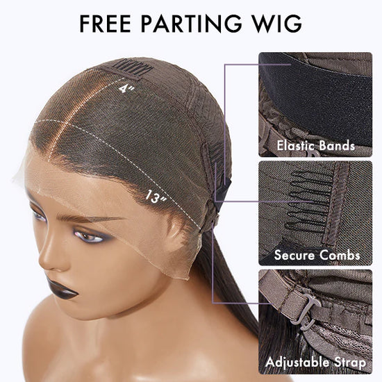 Salt And Pepper Wig Short Cut 13x4 Lace Front Bob Wigs 100% Human Hair