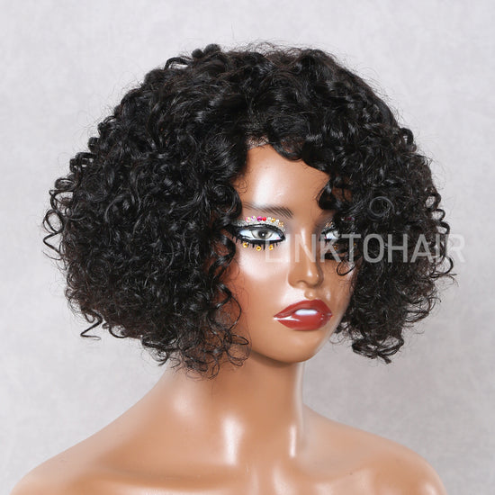 LinktoHair Glueless Wave Bob Wig Human Hair Lace Front Wigs