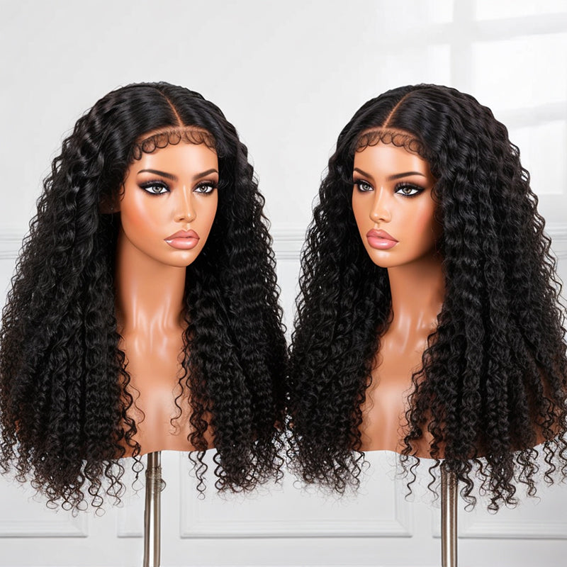 Realistic 3C Edges 13x4 HD Lace Frontal Water Wave Baby Hair Sweet Curly Human Hair Wig