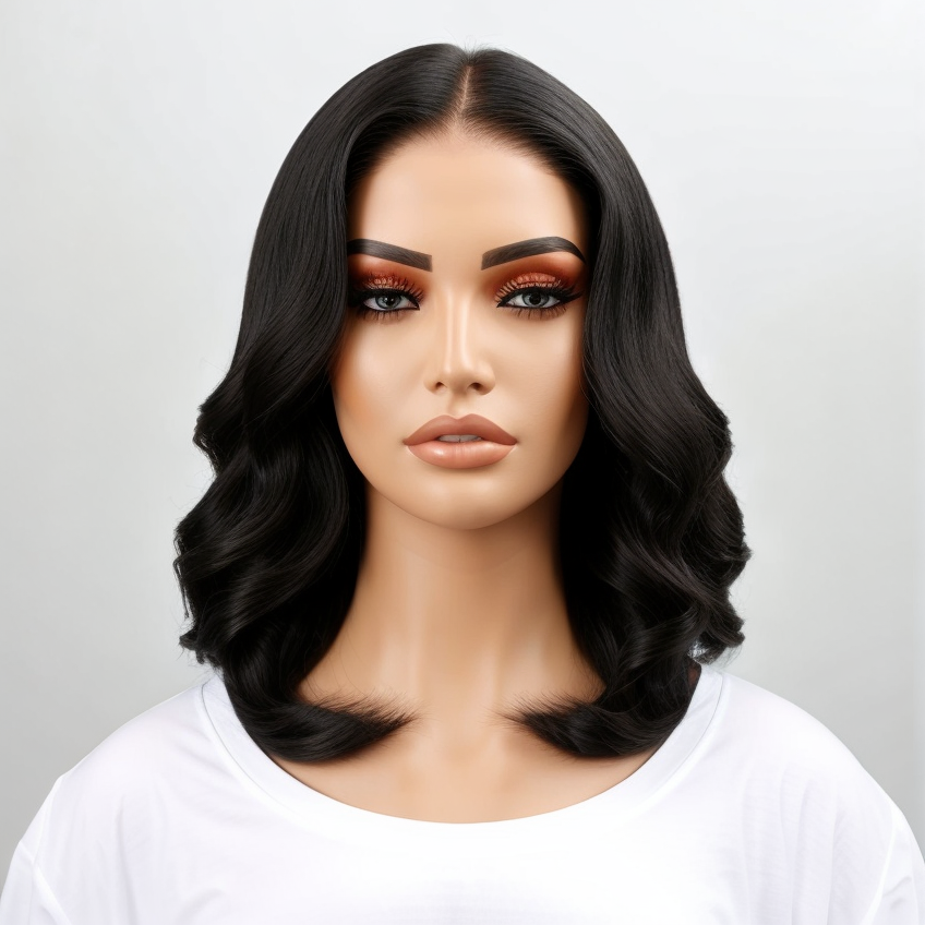 Trendy Design Style | Wear & Go Glueless Bob Wavy Wig 5x5 Closure Lace Human Hair