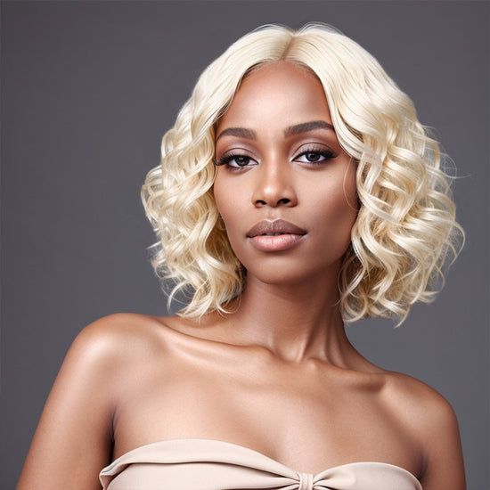 #613 Blonde Bobbi Boss Look Put On And Go Realistic Loose Wave 5x5 Closure Lace Wig Human Hair
