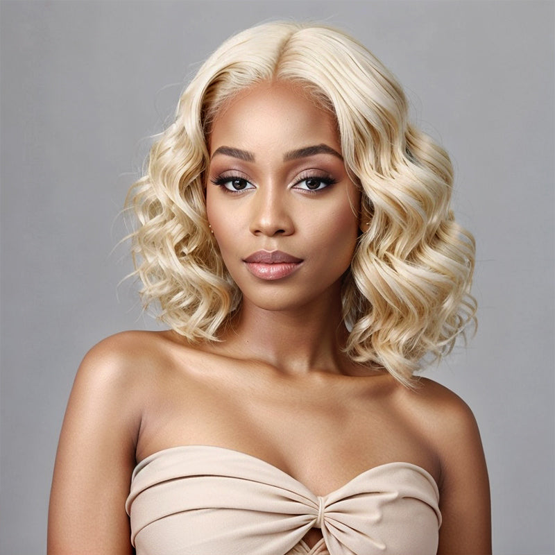 #613 Blonde Bobbi Boss Look Put On And Go Realistic Loose Wave 5x5 Closure Lace Wig Human Hair