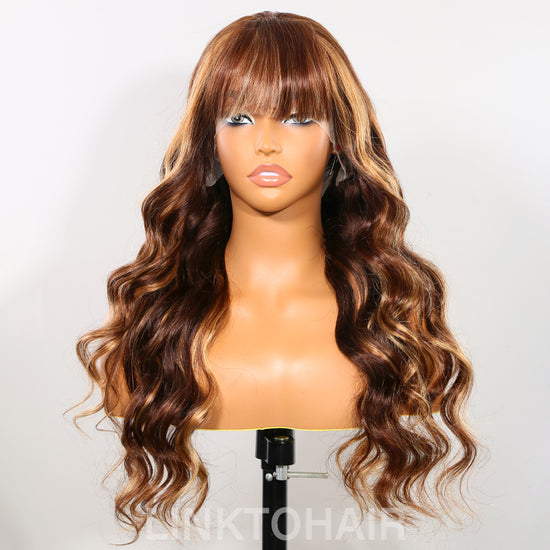 Load image into Gallery viewer, LinktoHair Highlight 13x4 Lace Frontal Body Wave Human Hair Wig
