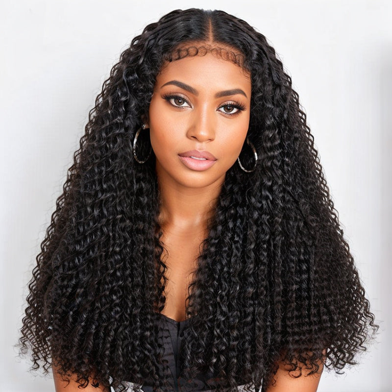 Realistic 3C Edges 13x4 HD Lace Frontal Water Wave Baby Hair Sweet Curly Human Hair Wig