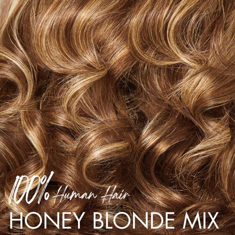 Blonde Highlight Mix Brown Hair Bouncy Body Wave 13x4 Front Lace Wig 100% Human Hair Wigs