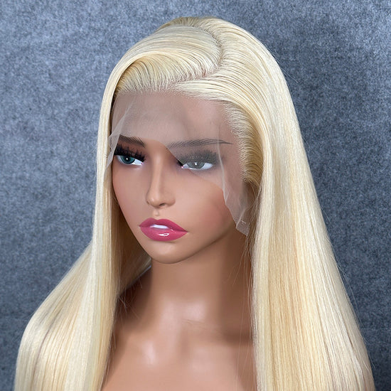 LinktoHair 13x4 Blonde #613 Frontal Lace Silky Straight 100% Human Hair Wig