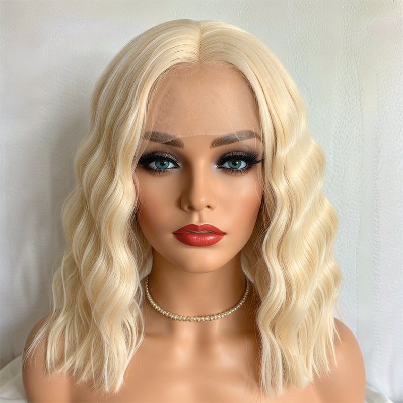 Blonde 613 13x4 Lace Front Loose Wave Bob Wig 100% Virgin Hair Suitable For Daily Wear