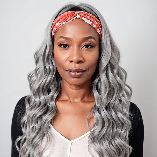 Grey Headband Wig Body Wave Glueless Virgin Human Hair