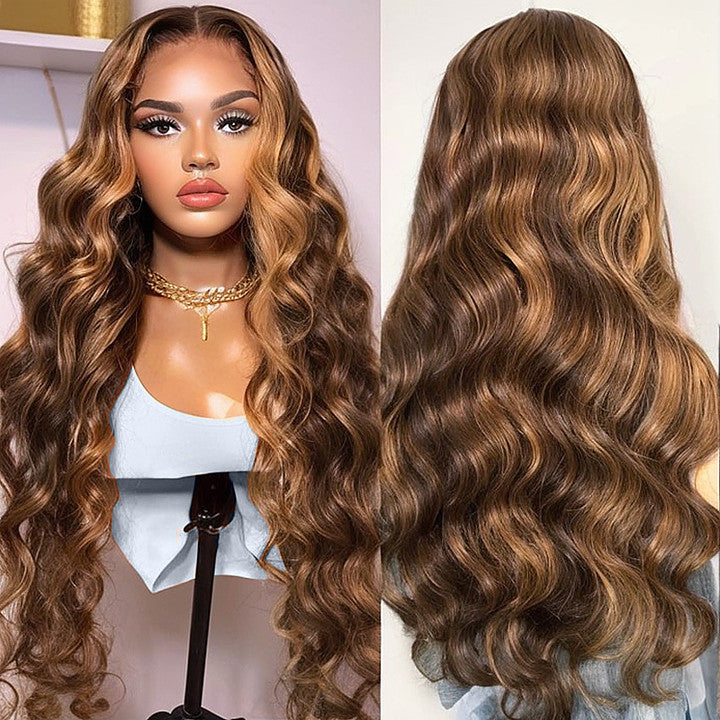 Load image into Gallery viewer, LinktoHair Highlight 13x4 Lace Frontal Body Wave Human Hair Wig
