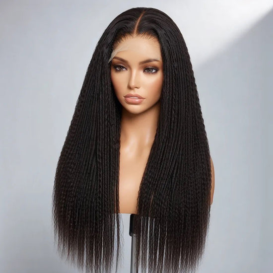 Load image into Gallery viewer, LINKTOHAIR TWIST | Dreadlock Style 5x5 Closure Lace Glueless Wig Mid Part 100% Human Hair Wig

