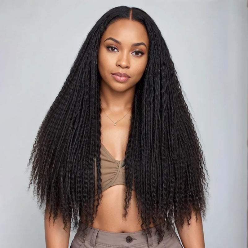 LINKTOHAIR TWIST | Dreadlock Style 5x5 Closure Lace Glueless Wig Mid Part 100% Human Hair Wig
