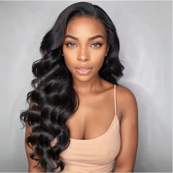 LinktoHair Half Up Loose Wave With Kinky Hairline 13x4 HD Lace Frontal 100% Human Hair Wig