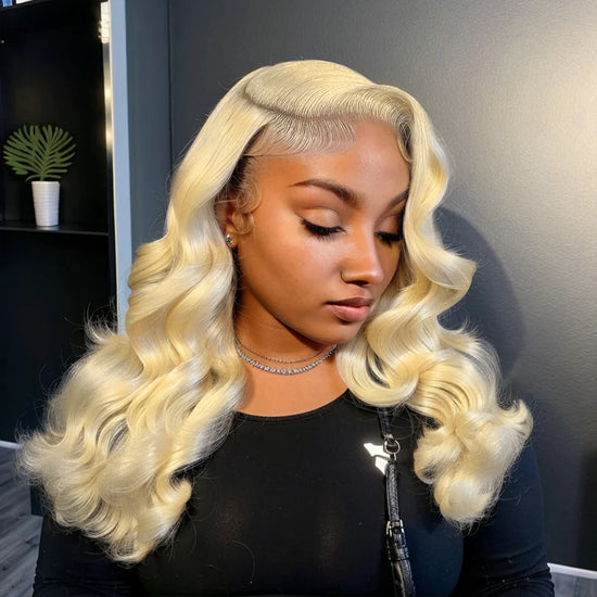 LinktoHair Glueless 5x5 Closure HD Lace 613 Blonde Body Wave Wig with Secure 3D Dome Cap