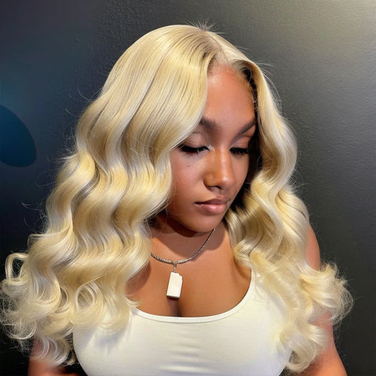 LinktoHair Glueless 5x5 Closure HD Lace 613 Blonde Body Wave Wig with Secure 3D Dome Cap