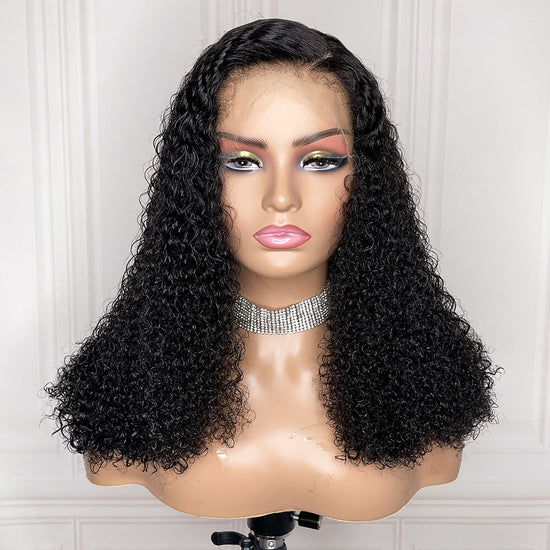 LinktoHair Glueless 5x5 Closure HD Lace Kinky Curly Wig with Secure 3D Dome Cap