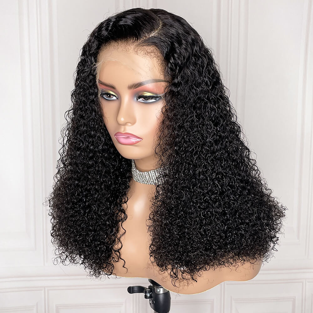 LinktoHair Glueless 5x5 Closure HD Lace Kinky Curly Wig with Secure 3D Dome Cap