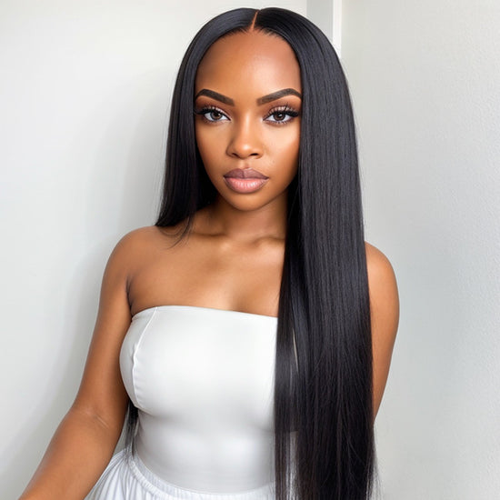 LinktoHair Glueless 5x5 Closure HD Lace Straight Wig with Secure 3D Dome Cap