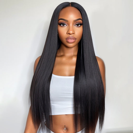 LinktoHair Glueless 5x5 Closure HD Lace Straight Wig with Secure 3D Dome Cap