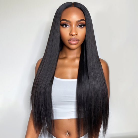 Load image into Gallery viewer, LinktoHair Wear &amp;amp; Go Glueless 5x5 Closure HD Lace Straight Wig with Secure 3D Dome Cap
