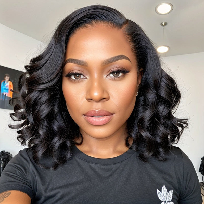 Load image into Gallery viewer, LinktoHair Body Wave Lace Front Wigs Side Part Lace Wigs Short Bob Wig
