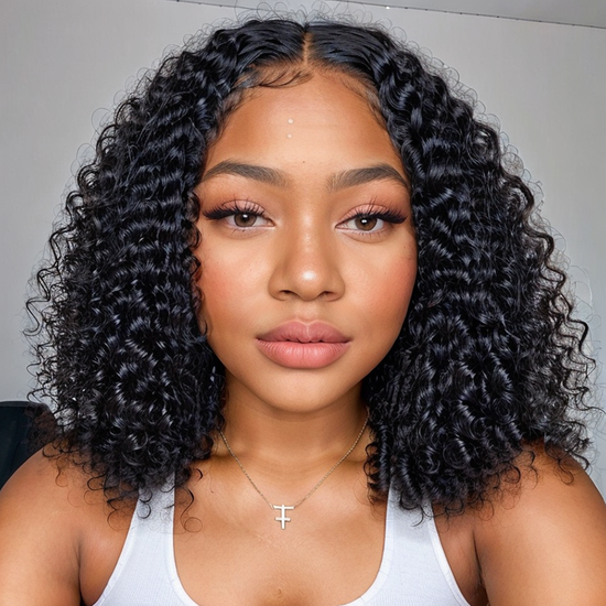 LinktoHair Glueless Curly 5x5 Closure Lace Bob Wig 100% Human Hair | Trendy Short Cut