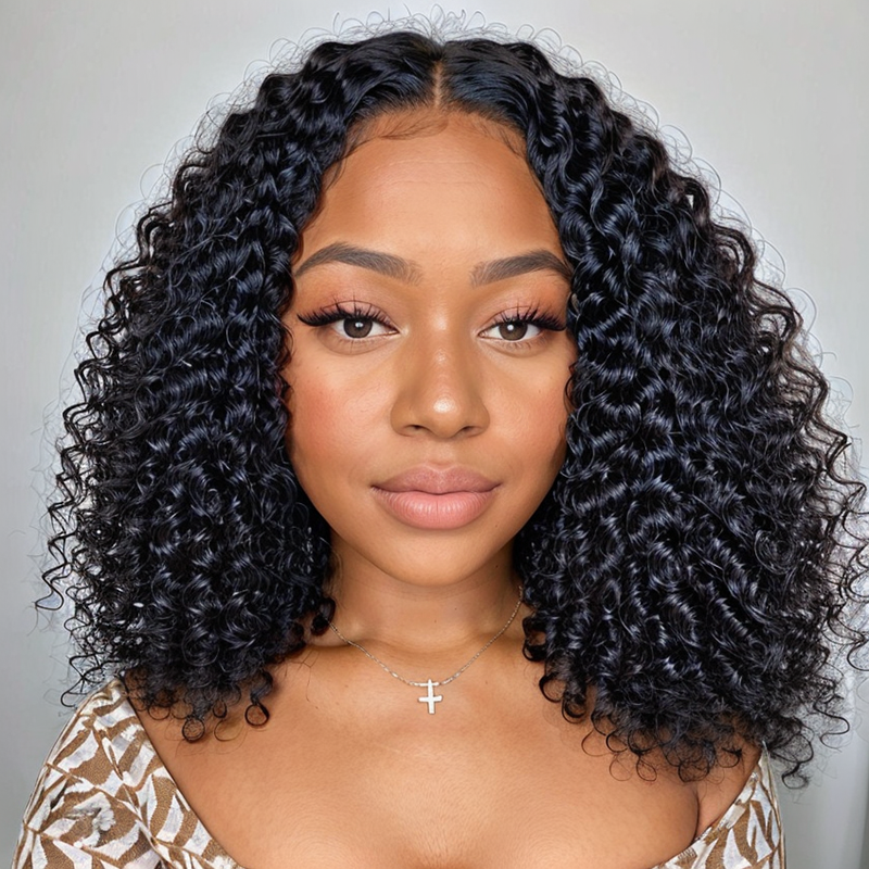 LinktoHair Glueless Curly 5x5 Closure Lace Bob Wig 100% Human Hair | Trendy Short Cut
