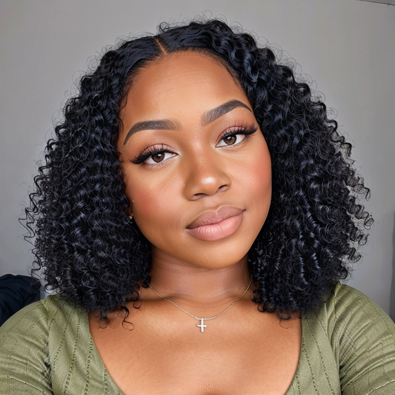 LinktoHair Glueless Curly 5x5 Closure Lace Bob Wig 100% Human Hair | Trendy Short Cut