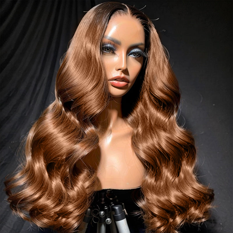 LinktoHair Ombre Body Wave Wig Highlights Frontal Lace Human Hair Wig