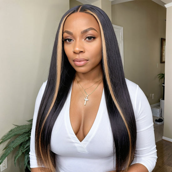 Linktohair Highlight Ombre TL27 Straight Lace Part Wigs