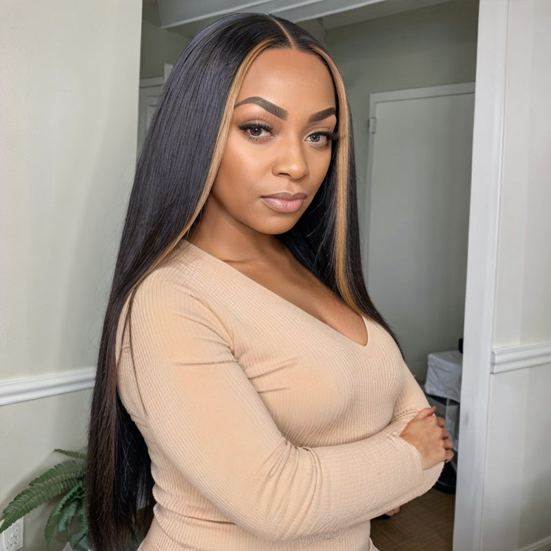 Linktohair Highlight Ombre TL27 Straight Lace Part Wigs