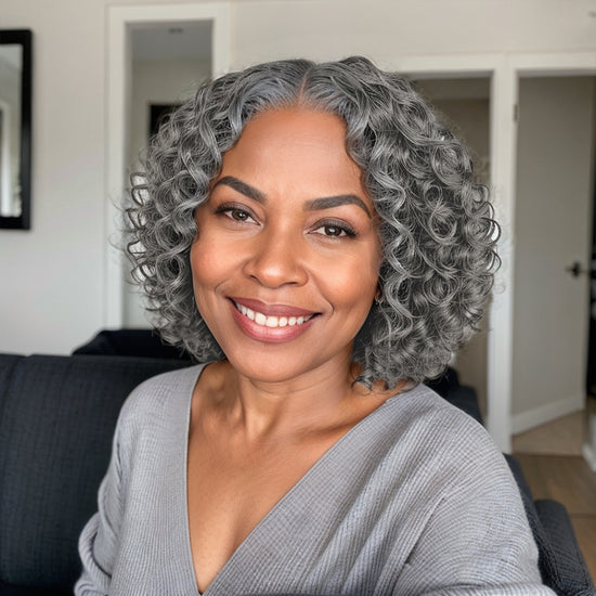 Linktohair Salt And Pepper Deep Wave 5x5 Closure Lace Glueless Human Hair
