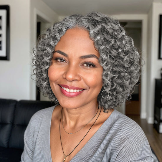 Linktohair Salt And Pepper Deep Wave 5x5 Closure Lace Glueless Human Hair