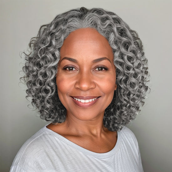 Linktohair Salt And Pepper Deep Wave 5x5 Closure Lace Glueless Human Hair