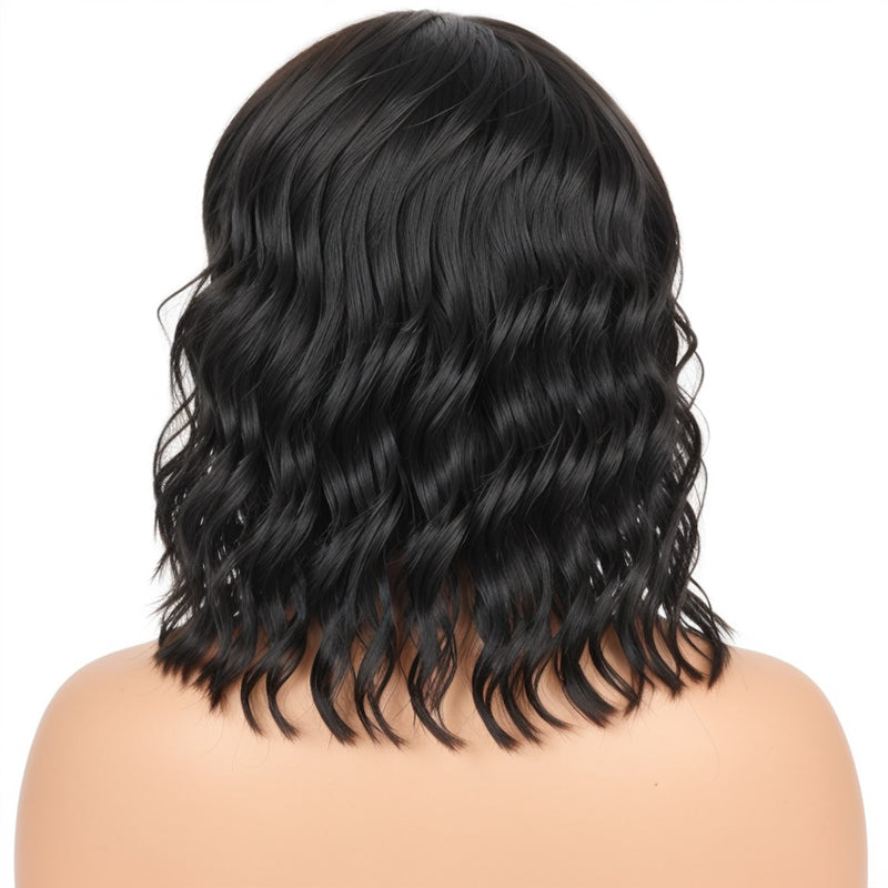 Salt And Pepper Short Mullet Wig Short Bob with Bangs 80s 90s Shaggy Layered Hair Shoulder Length Wigs