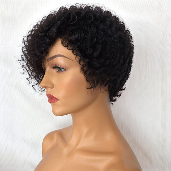 Salt And Pepper Wig Short Cut 13x4 Lace Front Bob Wigs 100% Human Hair