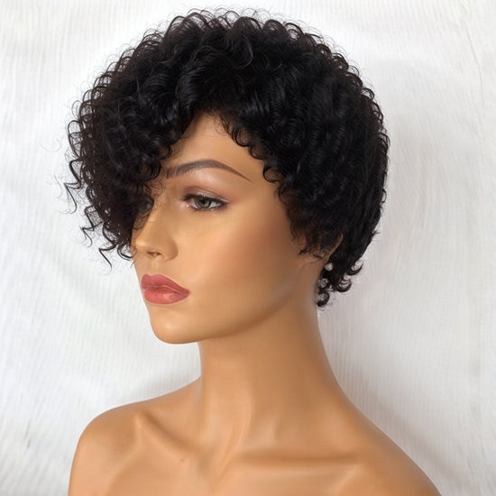 Salt And Pepper Wig Short Cut 13x4 Lace Front Bob Wigs 100% Human Hair