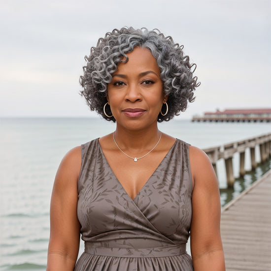 Salt And Pepper Short Bob Kinky Curly Wig Glueless 5x5 Closure Pre-cut Lace Wigs Human Hair
