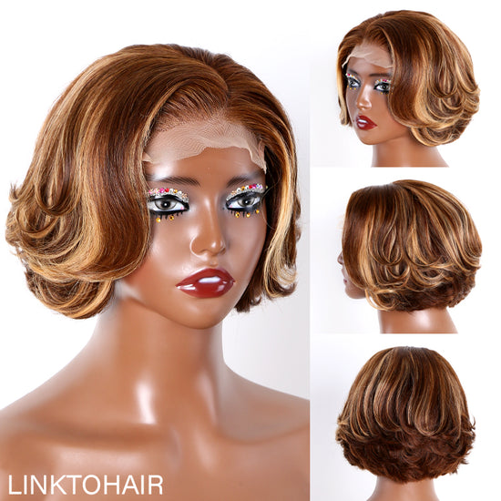 Toffee Brown Mix Blonde 5x5 Closure Lace C Part Glueless Wig | Limited Design