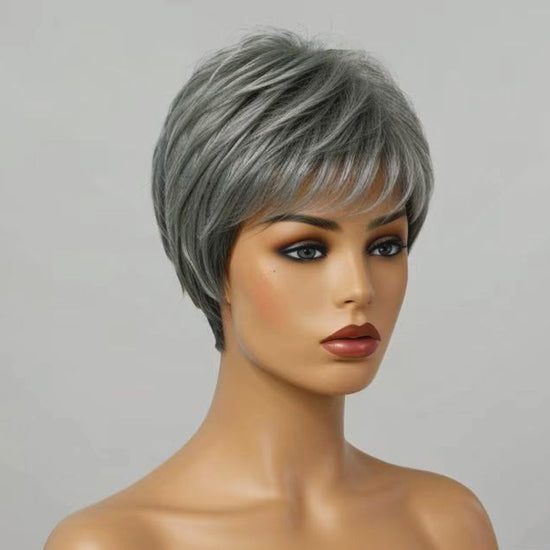 Trendy Limited Style | Salt And Pepper Pixie Cut 100% Human Hair Wig