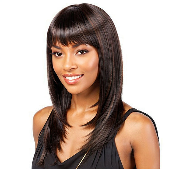 Load image into Gallery viewer, Trendy Shaggy Layered Cut Brown with Orange Blonde Glueless 5x5 Closure Lace Wig with Bangs
