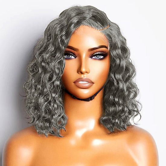 Trendy Style & Color | Salt & Pepper Loose wave 5x5 HD Lace Closure  100% Human Hair Wig