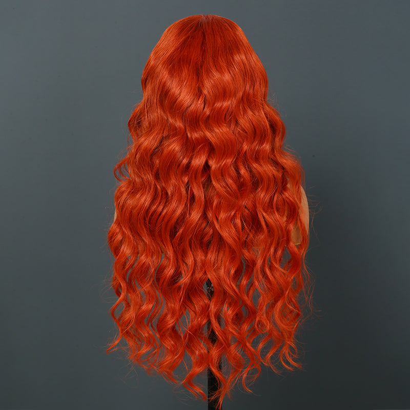 Put On & Go |  Glueless 5x5 Closure Lace Orange Ginger Color Body Wave Human Hair Wig