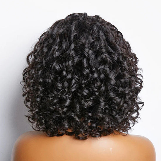 Put On & Go | New Mature Bouncy Left C Part Loose Wave Glueless Lace Wig 100% Human Hair