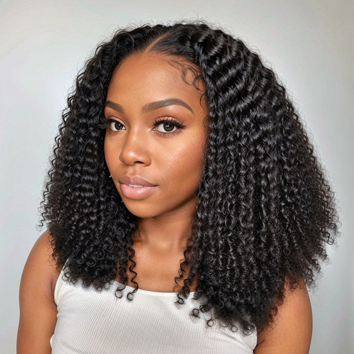 LinktoHair Wear & Go Glueless 5x5 Closure HD Lace Kinky Curly Wig with Secure 3D Dome Cap