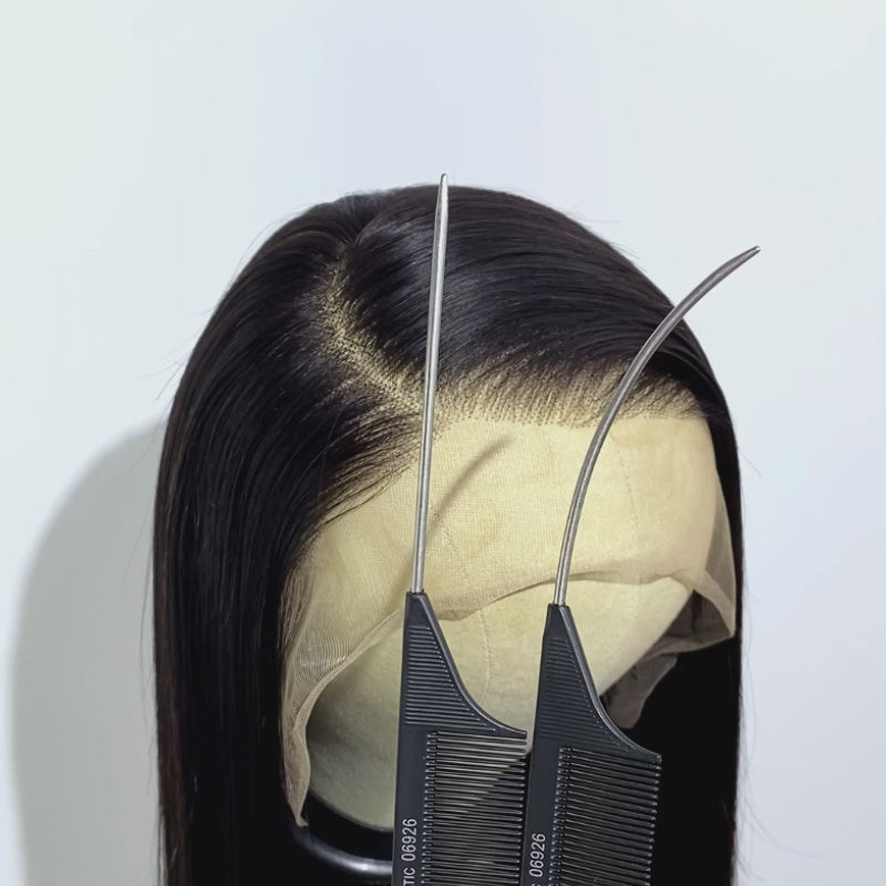Load and play video in Gallery viewer, Linktohair Exclusive Carbon Fiber Heat Resistant Side Part Style Comb
