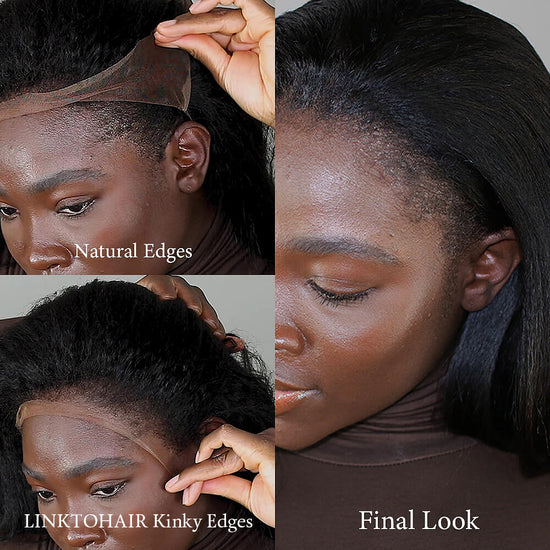 Hyperrealism 4C Edges 13x4 HD Lace Frontal Kinky Straight Human Hair Wig