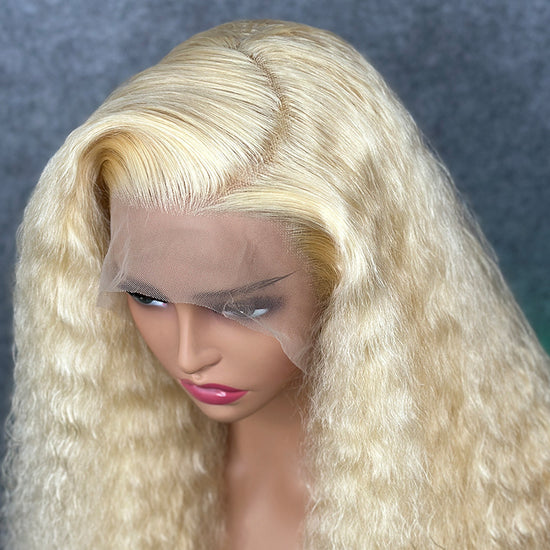 LinktoHair Deep Wave Blonde #613 Frontal Lace 100% Human Hair Wig